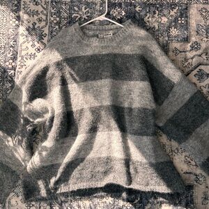 Noisy may Charcoal and Light Gray Women's Sweater